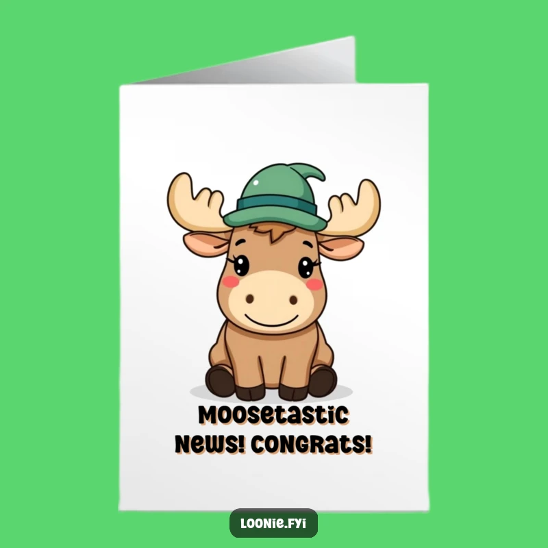 Free Printable Congrats Card: Polite Moose Hat Tip, Funny Downloadable Gift