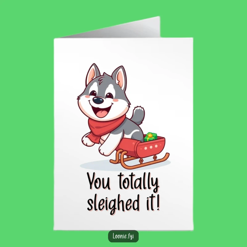 Free Printable Husky Congratulations Card: Funny Sled Dog Downloadable Gift