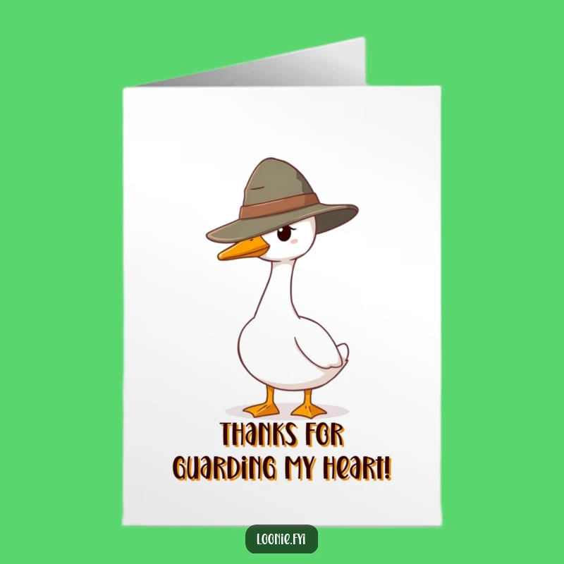 Free Printable Thank You Card: Goose Guards Your Appreciation
