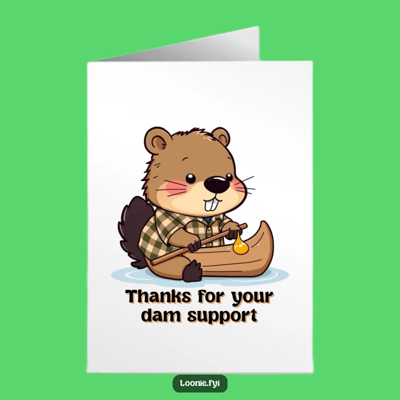 Free Printable Thank You Card: Beaver's Syrup Creation, Funny Downloadable