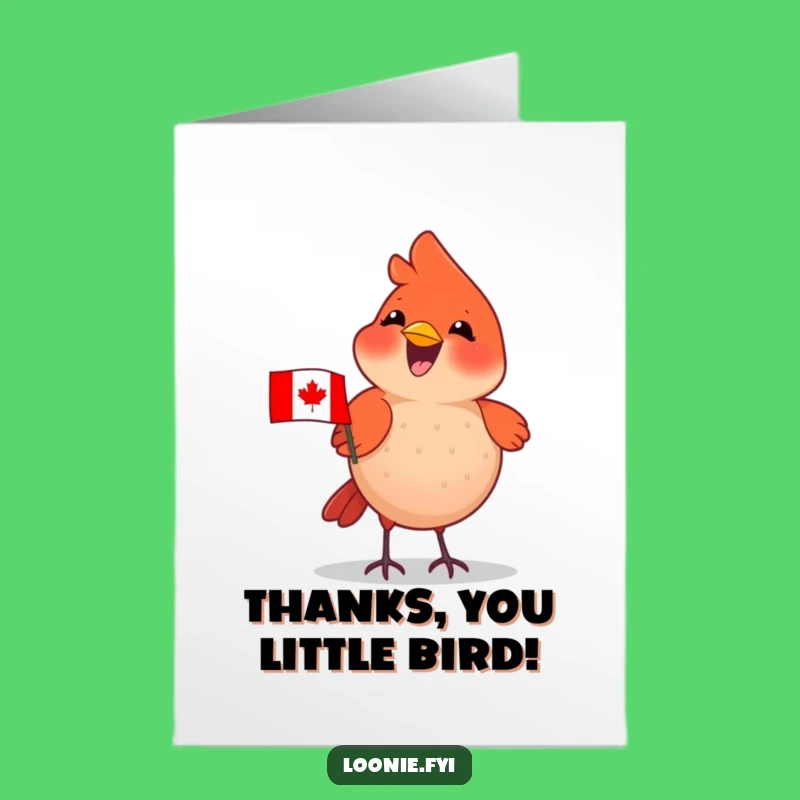 Free Printable Cardinal Thank You Card: Humorous Bird Downloadable Gift