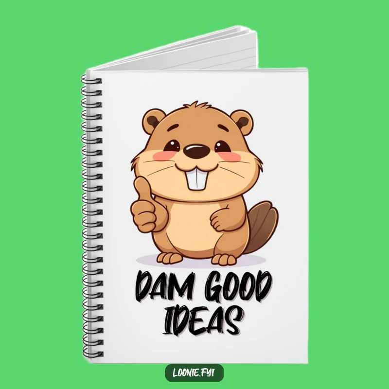 Funny Beaver Thumbs Up Notebook - Idea Builder Journal, Ideal Funny Gift for Planners