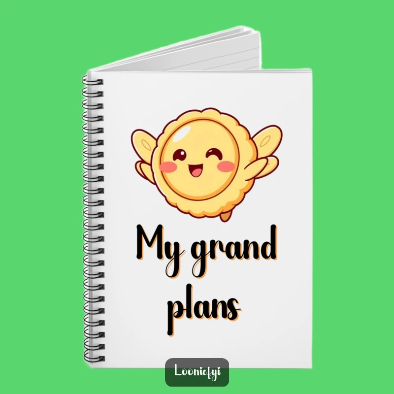 Funny Butter Tart Flying Notebook - Write Your Sweetest Ideas, Fun Gift