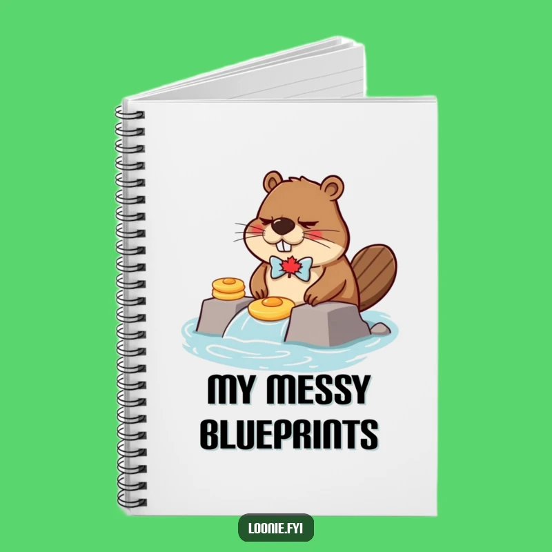 Funny Grumpy Beaver Pancake Dam Notebook - Jot Down Your Canadian Ideas!