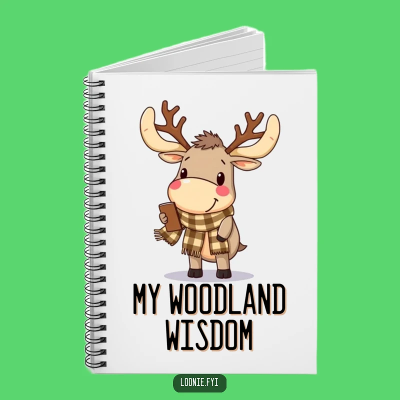 Funny Moose Browsing Notebook - Delighted Antlers, Journal Ideas, Funny Gift