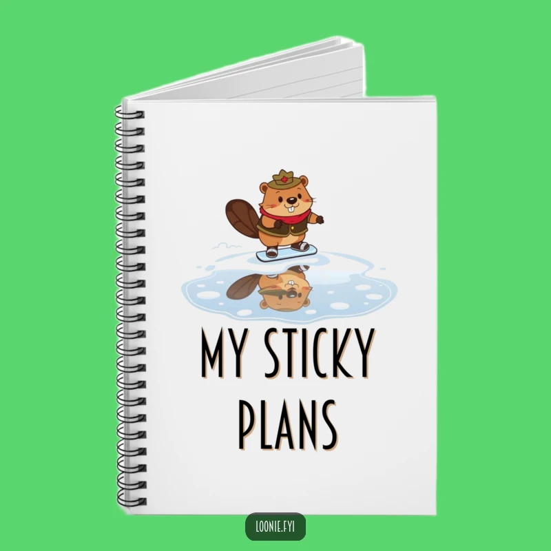 Funny Mountie Beaver Notebook: Journal with Syrup-Skating Beaver Cover - Creative Funny Gift!