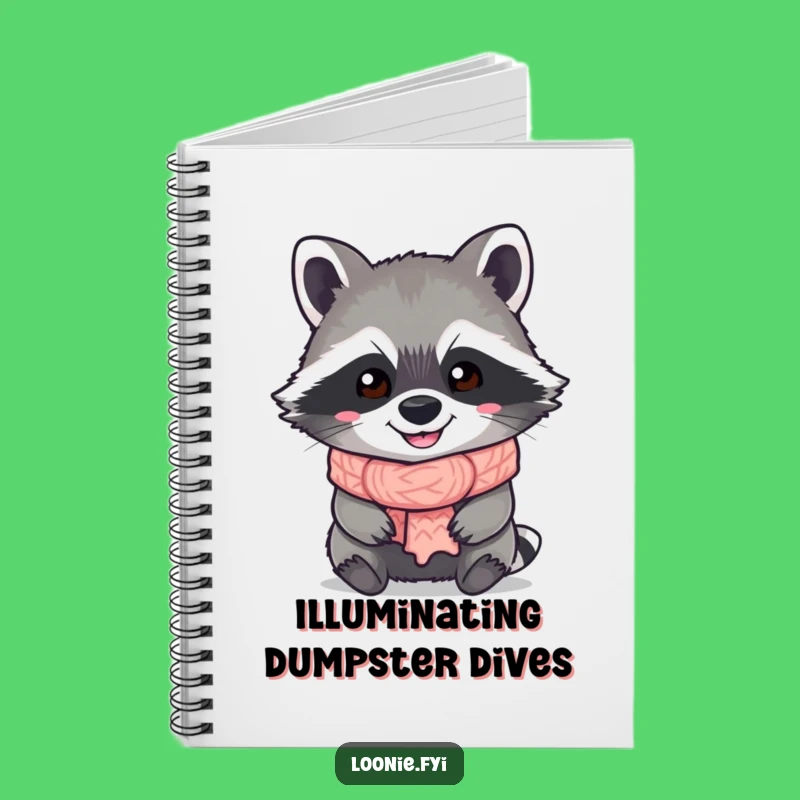 Funny Raccoon Notebook: Grinning Scarf Bandit Journal, Ideal Humorous Gift for Writers