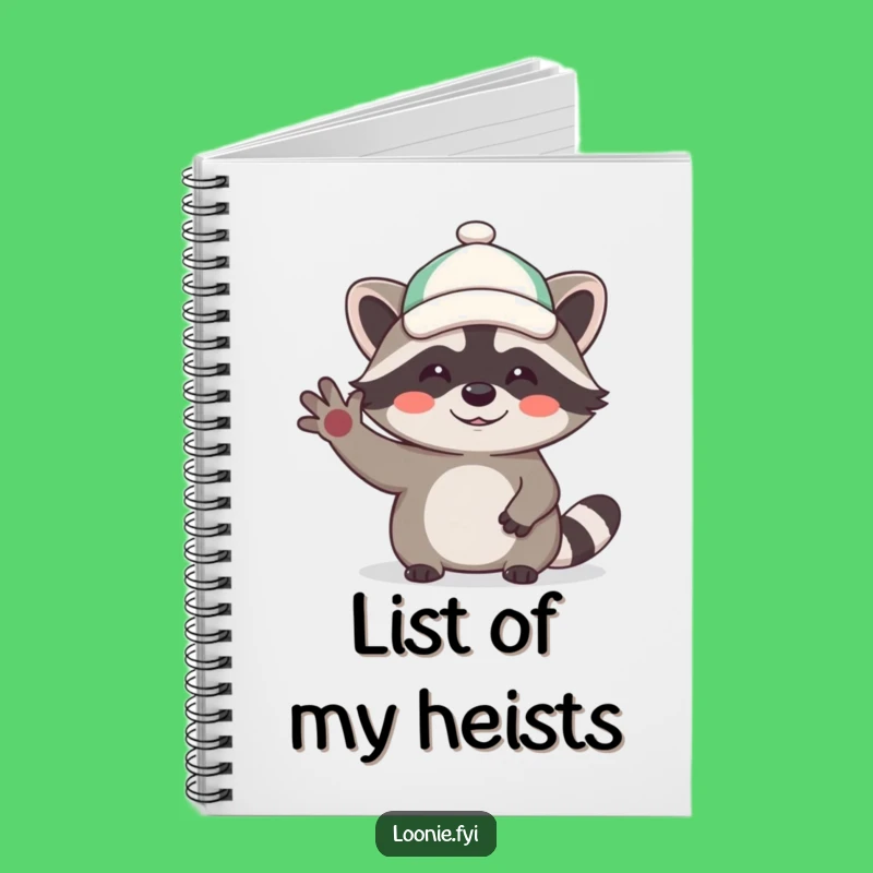 Funny Raccoon Notebook, Jot Down Ideas With Giggles and Style!
