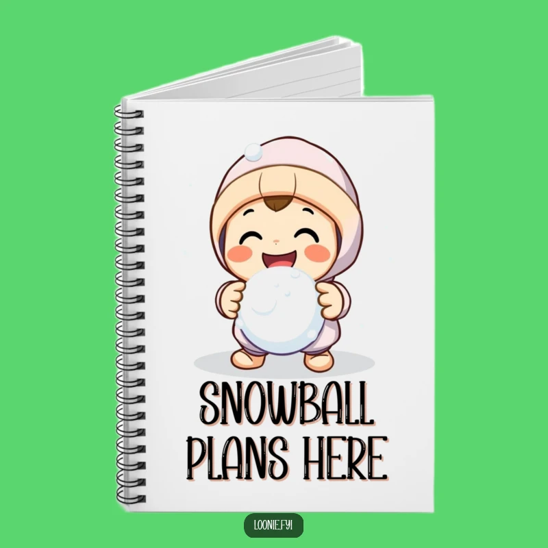 Funny Snowball Fight Character Notebook - Jot Down Winter Fun!