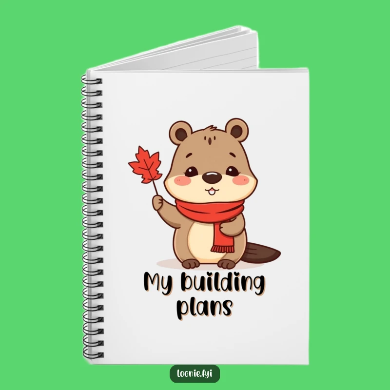 Funny Beaver Maple Leaf Notebook: Jot down notes with Canadian cheer