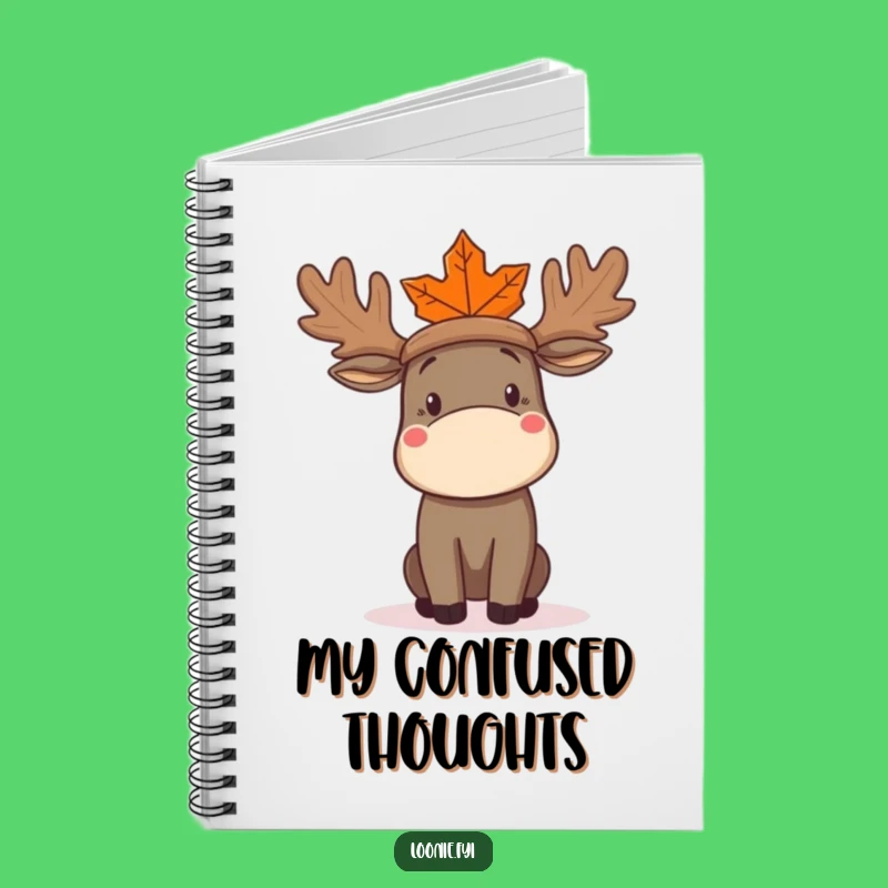 Funny Moose Hat Notebook: Journal with Confused Moose Cover - Creative Funny Gift!