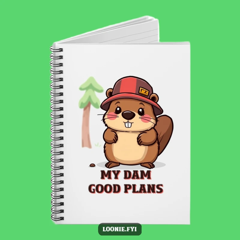 Funny Beaver Lumberjack Notebook: Lined Character Chopping Wood, Great Funny Gift