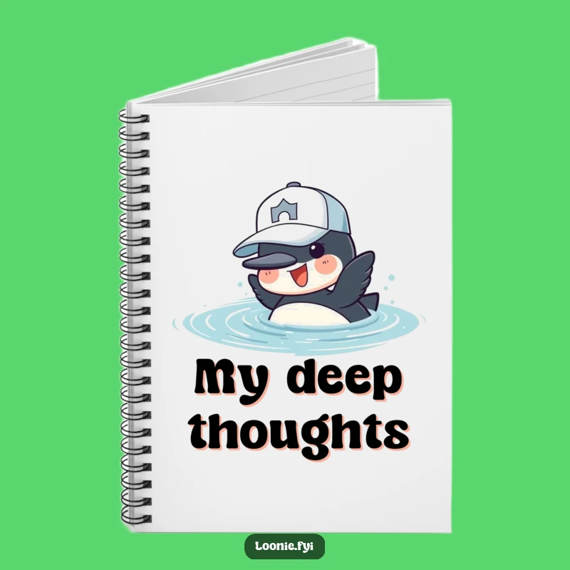 Funny Loon Dive Notebook - Cheerful Diver, Water Ideas, Funny Gift