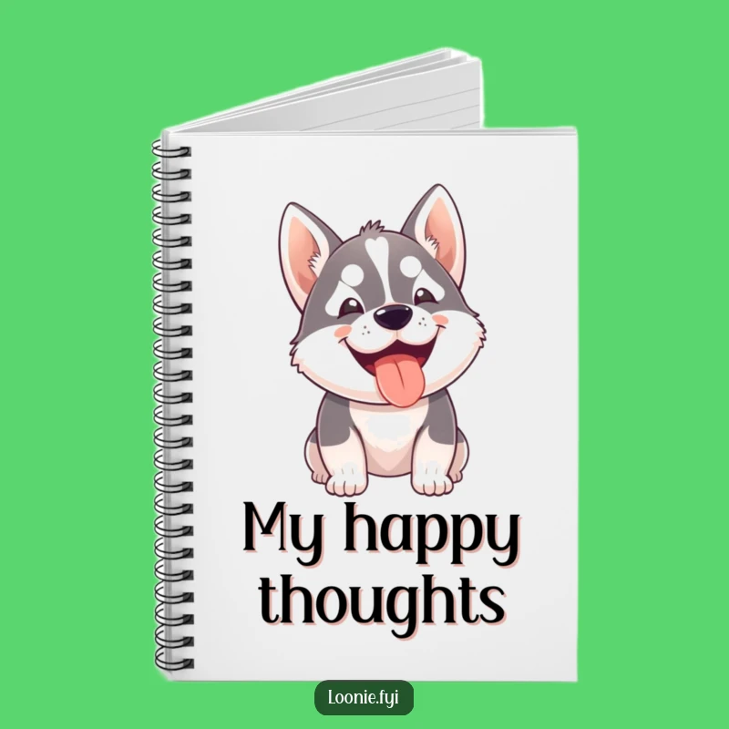 Funny Husky Grin Notebook - Hilarious Journal for Dog Lovers