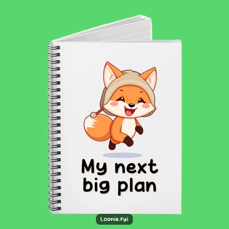 Funny Fox Trapper Hat Running Notebook - Jot Down Funny Ideas with Style