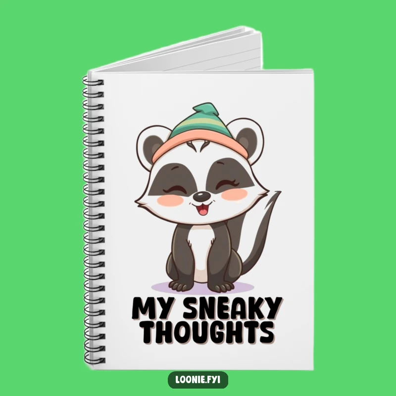 Funny Skunk Winking Toque Notebook: Jot Down Your Mischief