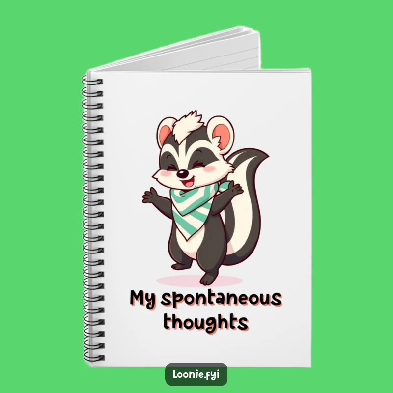 Funny Skunk Notebook, Dance Through Your Notes With Style!