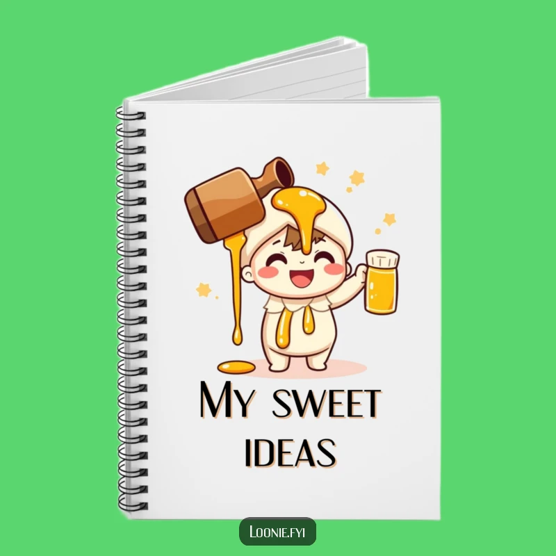 Funny Maple Syrup Notebook: Cheerful Character's Pour for Sweet Notes