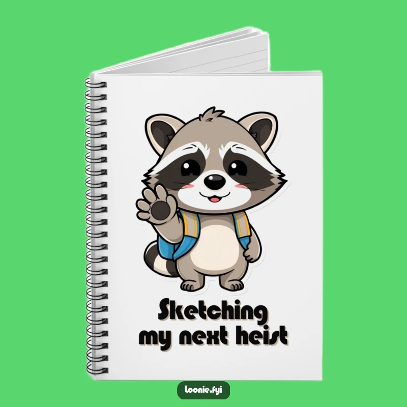 Funny Raccoon Backpack Notebook: Jot Down Adventures with a Wink
