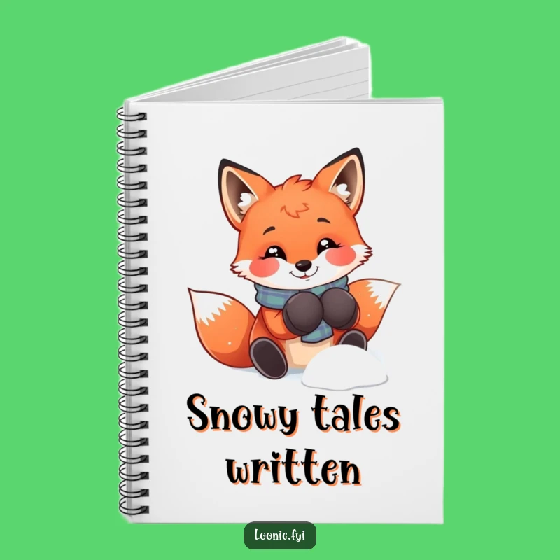 Funny Fox Mittens Notebook: Jot Down Winter Fun, Funny Gift Journal