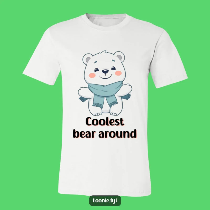 Funny Grinning Polar Bear T-Shirt: Wear Your Winter Cheer