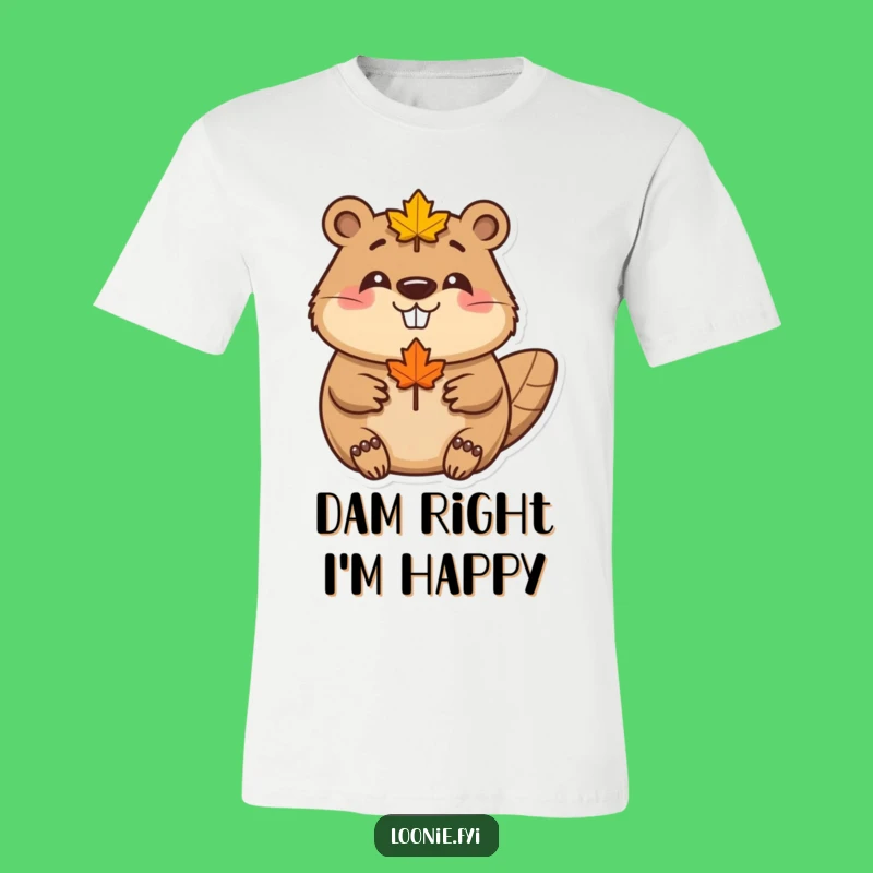 Funny Beaver Maple Leaf T-Shirt: Wear Your Canadian Smile With This Hilarious Gift