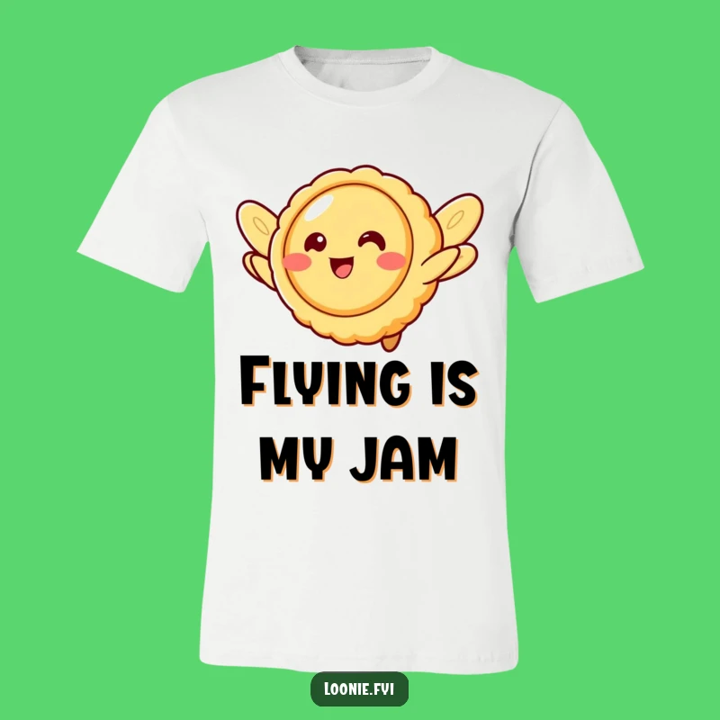 Funny Butter Tart Flying T-Shirt - Dreamy Dessert Apparel, Great Gag Gift