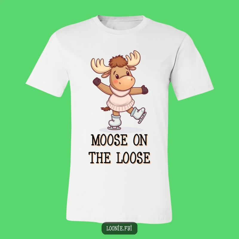 Funny Giddy Moose Skating T-Shirt: Wear Your Enthusiasm