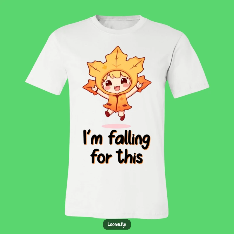 Funny Maple Leaf Hop T-Shirt - Joyful Autumn Character Tee Gift