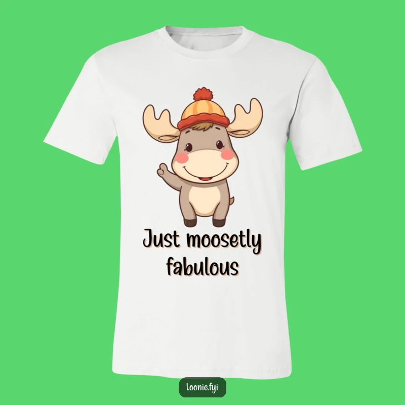 Funny Moose Toque T-Shirt: Canadian Wildlife Humor Tee, Perfect Gift for Him and Her