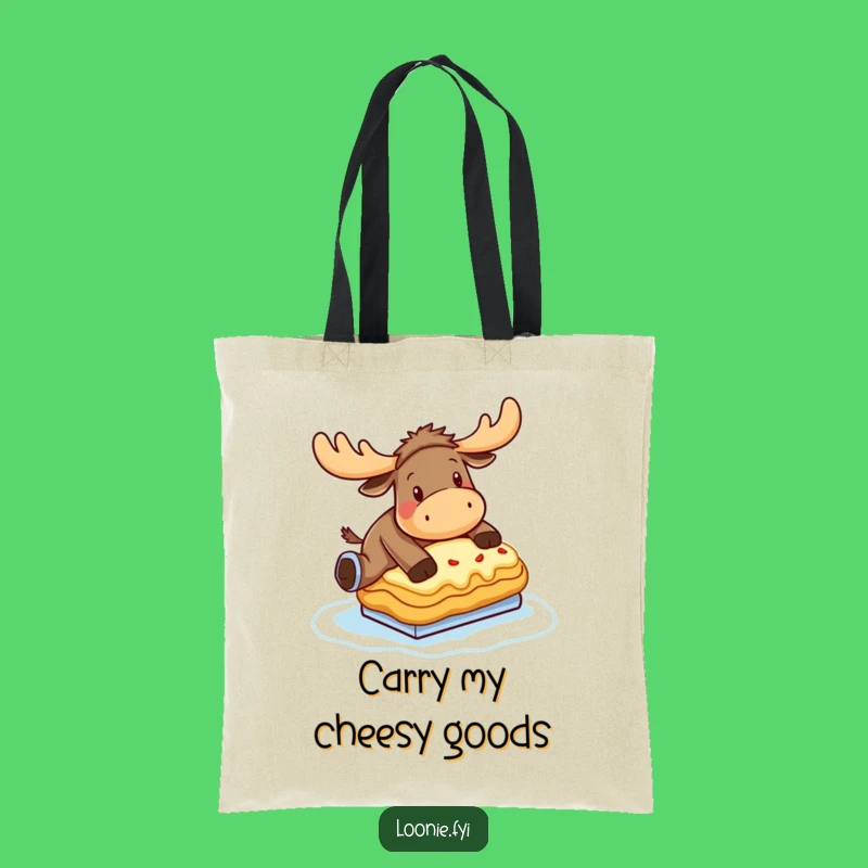 Funny Moose Poutine Skate Tote Bag: Carry Your Laughs & Essentials!