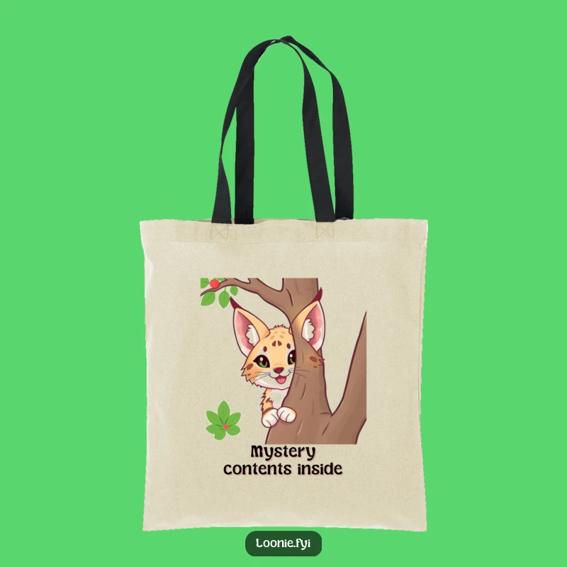 Funny Lynx Tote Bag, Carry Your Essentials With Peek-a-Boo Style!