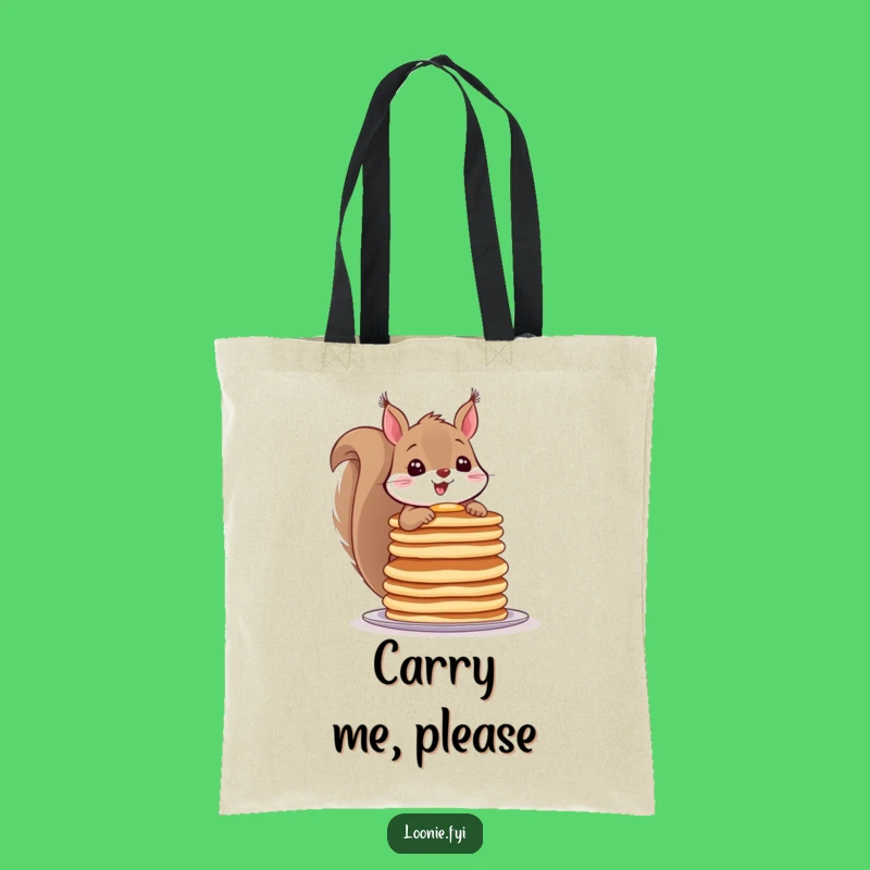 Funny Squirrel Pancake Tote Bag - Stylish & Hilarious Carry-All